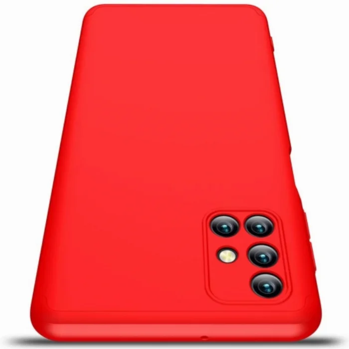 Samsung Galaxy M31s Kılıf 3 Parçalı 360 Tam Korumalı Rubber AYS Kapak - Kırmızı