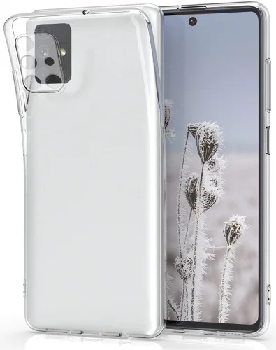 Samsung Galaxy M31s Kılıf Esnek Süper Silikon Kamera Korumalı 0.3mm - Şeffaf