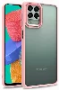 Samsung Galaxy M33 5G Kılıf Electro Silikon Renkli Flora Kapak - Rose Gold