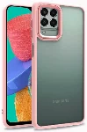 Samsung Galaxy M33 5G Kılıf Electro Silikon Renkli Flora Kapak - Rose Gold