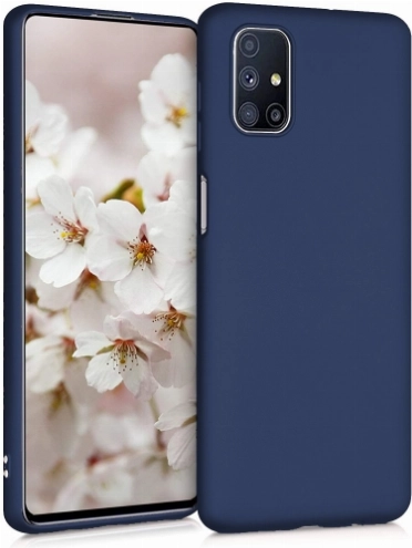 Samsung Galaxy M51 Kılıf İnce Soft Mat Renkli Esnek Silikon Kapak - Lacivert