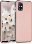 Samsung Galaxy M51 Kılıf İnce Mat Esnek Silikon - Rose Gold