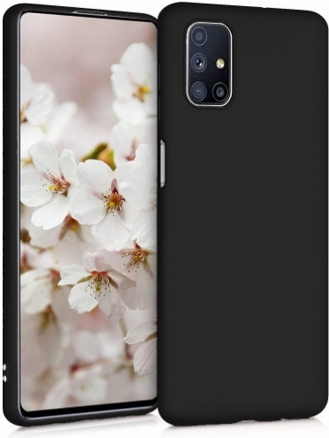 Samsung Galaxy M51 Kılıf İnce Soft Mat Renkli Esnek Silikon Kapak - Siyah