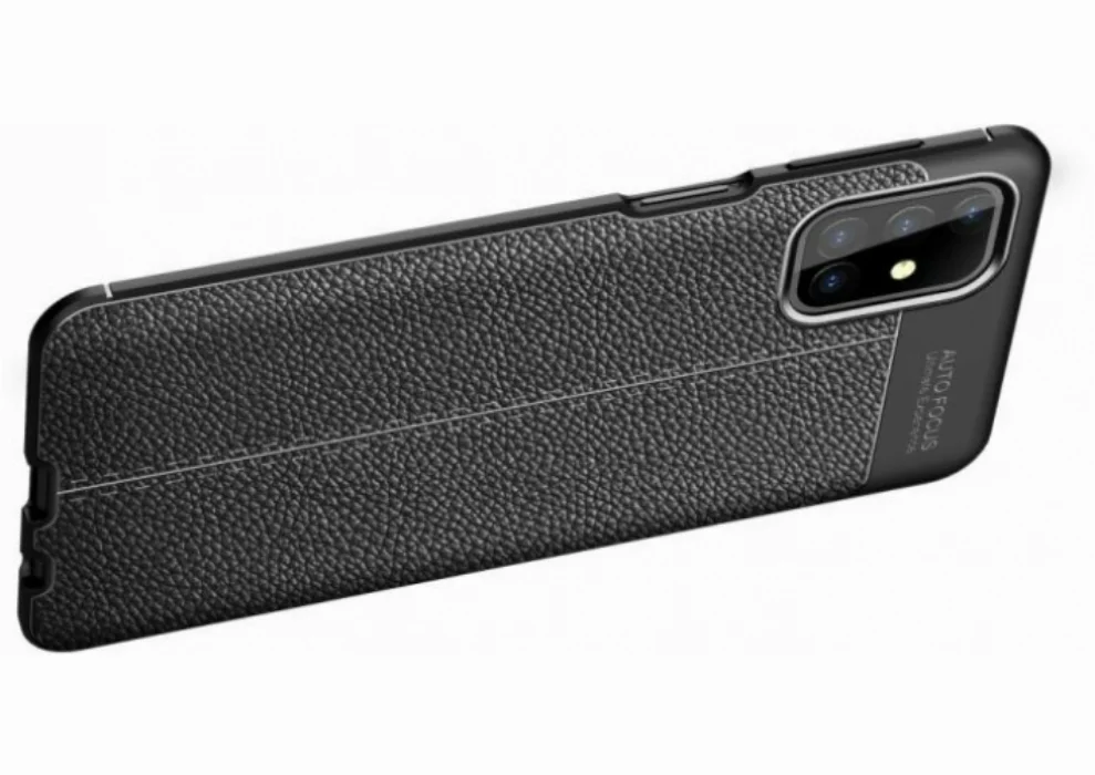 Samsung Galaxy M51 Kılıf Deri Görünümlü Parmak İzi Bırakmaz Niss Silikon - Siyah