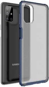 Samsung Galaxy M51 Kılıf Volks Serisi Kenarları Silikon Arkası Şeffaf Sert Kapak - Lacivert