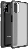 Samsung Galaxy M51 Kılıf Volks Serisi Kenarları Silikon Arkası Şeffaf Sert Kapak - Siyah