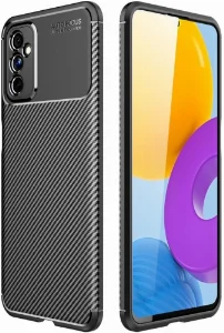 Samsung Galaxy M52 Kılıf Karbon Serisi Mat Fiber Silikon Negro Kapak - Siyah