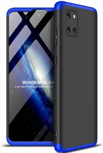 Samsung Galaxy Note 10 Lite Kılıf 3 Parçalı 360 Tam Korumalı Rubber AYS Kapak  - Mavi - Siyah