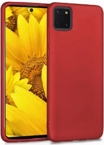 Samsung Galaxy Note 10 Lite Kılıf İnce Mat Esnek Silikon - Kırmızı