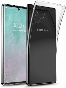 Samsung Galaxy Note 10 Plus Kılıf Ultra İnce Esnek Süper Silikon 0.3mm - Şeffaf