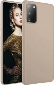 Samsung Galaxy Note 20 Kılıf İnce Mat Esnek Silikon - Gold