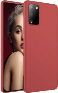 Samsung Galaxy Note 20 Kılıf İnce Mat Esnek Silikon - Kırmızı