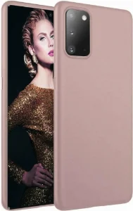 Samsung Galaxy Note 20 Kılıf İnce Mat Esnek Silikon - Rose Gold