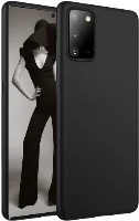 Samsung Galaxy Note 20 Kılıf İnce Soft Mat Renkli Esnek Silikon Kapak - Siyah