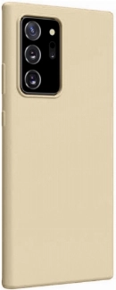 Samsung Galaxy Note 20 Ultra Kılıf İnce Soft Mat Renkli Esnek Silikon Kapak - Gold