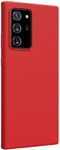 Samsung Galaxy Note 20 Ultra Kılıf İnce Mat Esnek Silikon - Kırmızı