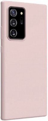 Samsung Galaxy Note 20 Ultra Kılıf İnce Soft Mat Renkli Esnek Silikon Kapak - Rose Gold