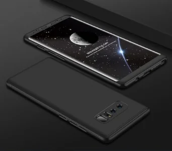 Samsung Galaxy Note 8 Kılıf 3 Parçalı 360 Tam Korumalı Rubber AYS Kapak  - Siyah
