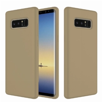 Samsung Galaxy Note 8 Kılıf İnce Soft Mat Renkli Esnek Silikon Kapak - Gold