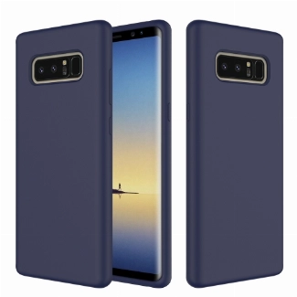 Samsung Galaxy Note 8 Kılıf İnce Soft Mat Renkli Esnek Silikon Kapak - Lacivert