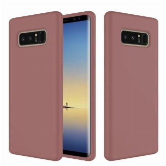 Samsung Galaxy Note 8 Kılıf İnce Soft Mat Renkli Esnek Silikon Kapak - Rose Gold