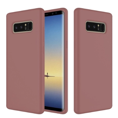 Samsung Galaxy Note 8 Kılıf İnce Soft Mat Renkli Esnek Silikon Kapak - Rose Gold