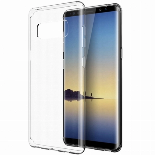 Samsung Galaxy Note 8 Kılıf Ultra İnce Kaliteli Esnek Silikon 0.2mm - Şeffaf