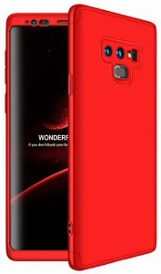 Samsung Galaxy Note 9 Kılıf 3 Parçalı 360 Tam Korumalı Rubber AYS Kapak  - Kırmızı