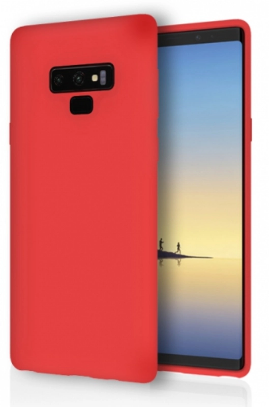 Samsung Galaxy Note 9 Kılıf İnce Soft Mat Renkli Esnek Silikon Kapak - Kırmızı