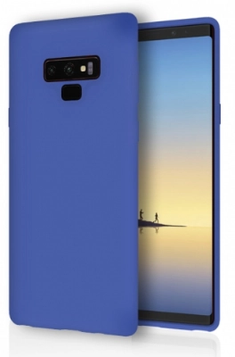 Samsung Galaxy Note 9 Kılıf İnce Soft Mat Renkli Esnek Silikon Kapak - Lacivert