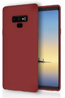 Samsung Galaxy Note 9 Kılıf İnce Soft Mat Renkli Esnek Silikon Kapak - Mürdüm