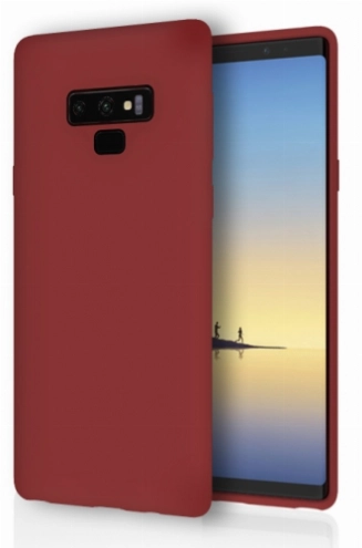 Samsung Galaxy Note 9 Kılıf İnce Soft Mat Renkli Esnek Silikon Kapak - Mürdüm