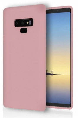 Samsung Galaxy Note 9 Kılıf İnce Soft Mat Renkli Esnek Silikon Kapak - Rose Gold