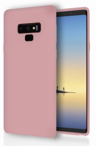 Samsung Galaxy Note 9 Kılıf İnce Soft Mat Renkli Esnek Silikon Kapak - Rose Gold