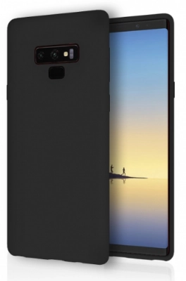 Samsung Galaxy Note 9 Kılıf İnce Soft Mat Renkli Esnek Silikon Kapak - Siyah