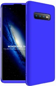 Samsung Galaxy S10 Kılıf 3 Parçalı 360 Tam Korumalı Rubber AYS Kapak  - Mavi