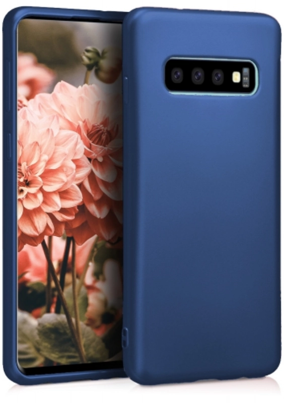 Samsung Galaxy S10 Kılıf İnce Soft Mat Renkli Esnek Silikon Kapak - Lacivert