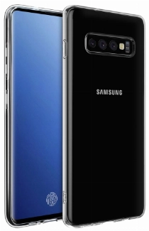 Samsung Galaxy S10 Kılıf Kamera Korumalı Esnek Silikon Kapak - Şeffaf