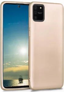 Samsung Galaxy S10 Lite Kılıf İnce Mat Esnek Silikon - Gold