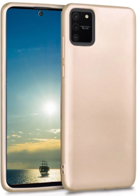 Samsung Galaxy S10 Lite Kılıf İnce Soft Mat Renkli Esnek Silikon Kapak - Gold