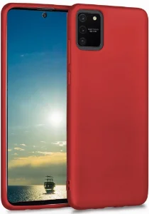 Samsung Galaxy S10 Lite Kılıf İnce Mat Esnek Silikon - Kırmızı