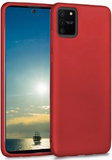 Samsung Galaxy S10 Lite Kılıf İnce Soft Mat Renkli Esnek Silikon Kapak - Kırmızı