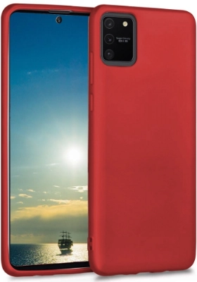 Samsung Galaxy S10 Lite Kılıf İnce Soft Mat Renkli Esnek Silikon Kapak - Kırmızı