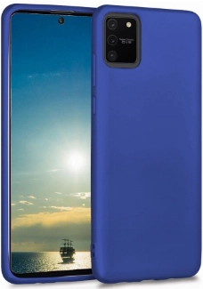 Samsung Galaxy S10 Lite Kılıf İnce Soft Mat Renkli Esnek Silikon Kapak - Lacivert