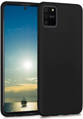 Samsung Galaxy S10 Lite Kılıf İnce Soft Mat Renkli Esnek Silikon Kapak - Siyah