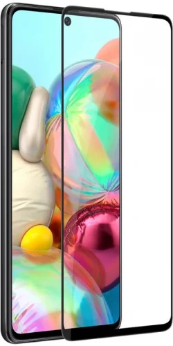 Samsung Galaxy S10 Lite Tam Kapatan 5D Kenarları Kırılmaya Dayanıklı Cam Ekran Koruyucu - Siyah