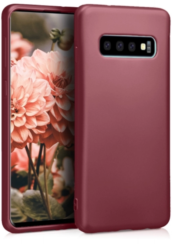 Samsung Galaxy S10e Kılıf İnce Soft Mat Renkli Esnek Silikon Kapak - Mürdüm