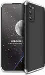 Samsung Galaxy S20 FE Kılıf 3 Parçalı 360 Tam Korumalı Rubber AYS Kapak - Gri Siyah