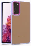 Samsung Galaxy S20 FE Kılıf Electro Silikon Renkli Flora Kapak - Lila