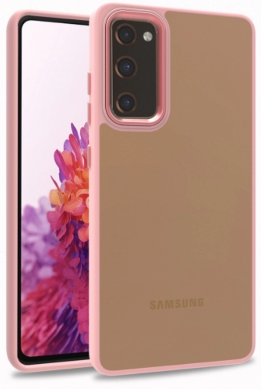 Samsung Galaxy S20 FE Kılıf Electro Silikon Renkli Flora Kapak - Rose Gold